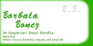 borbala boncz business card